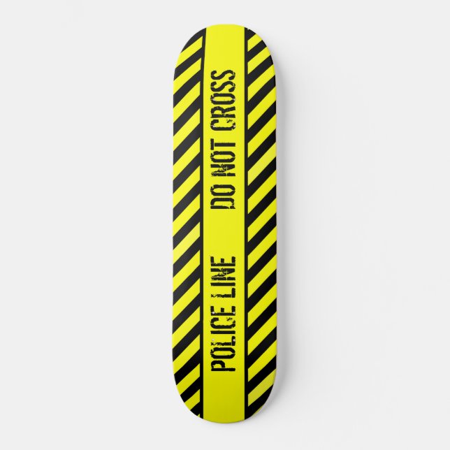 polislinje inte kor old school skateboard bräda 18 cm (Framsida)