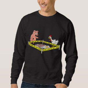 Polislinjen Kor Gris och Chicken Funny Foo Lång Ärmad Tröja