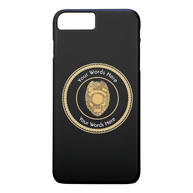 Polismajor Badge Shield Case-Mate iPhone Skal (Baksida)