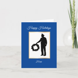 Polisman & Krans Siluett Julkort Kort