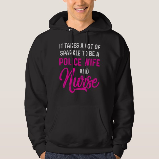 Polisman Nurse Life Rn Mamma 43 Hoodie (Framsida)