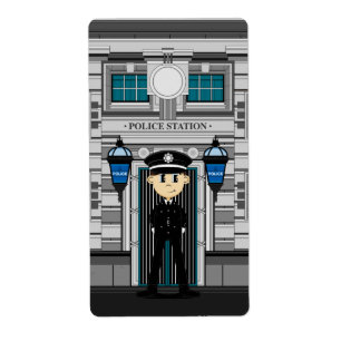 Polisman och Station Sticker Fraktsedel