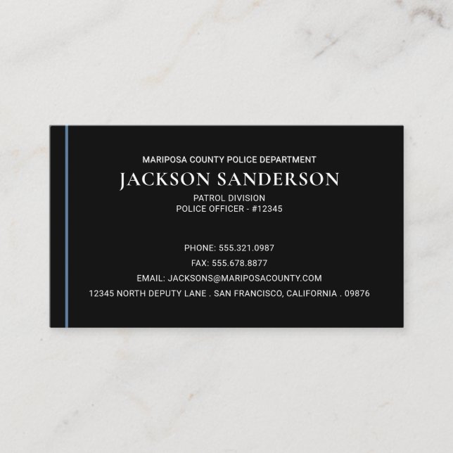 Polisman Polisen Visitkort (Framsida)