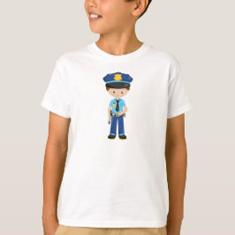 Polisman, polisman, polis, polis, polis, brun luft t shirt