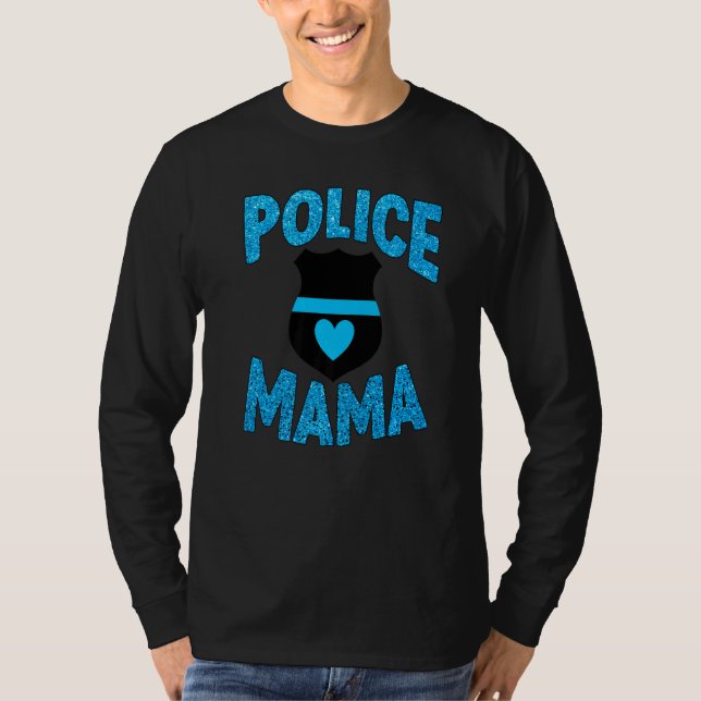 Polisman Rättsväsendet Mamma Mor Son T Shirt (Framsida)
