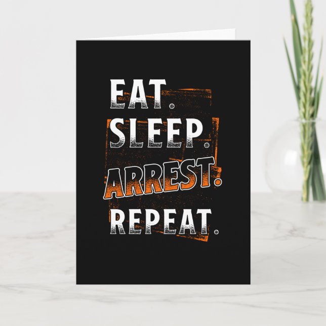 Polisman säger roligt kort (Framsida)