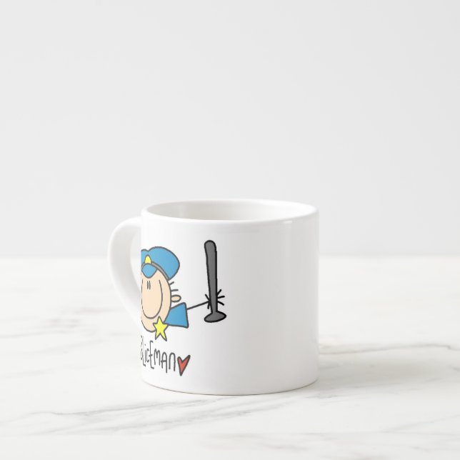 Polisman Yrke Espressomugg (Framsida vänster)