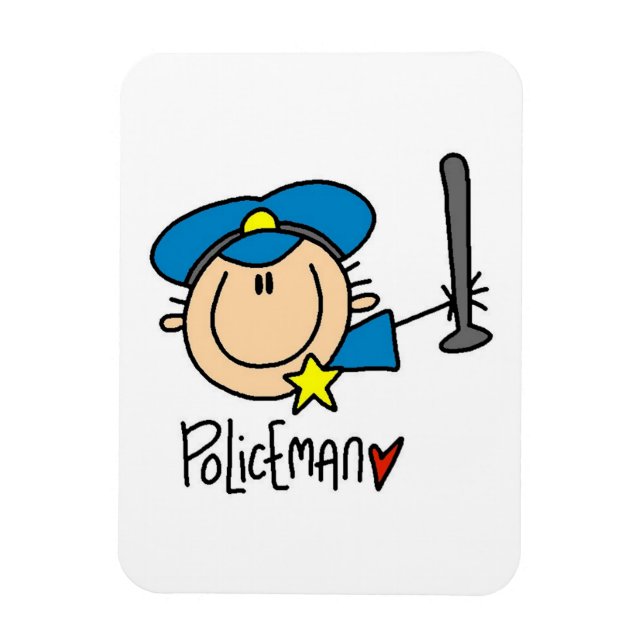 Polisman Yrke Magnet (Vertikal)