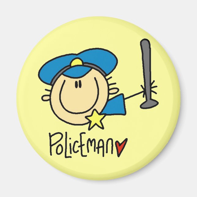 Polisman Yrke Magnet (Framsidan)