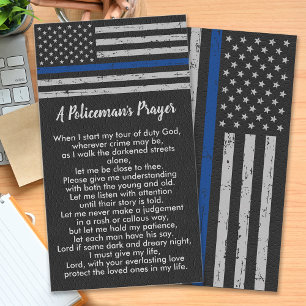 Polismannen Prayer Rustic Faux Leather Visitkort
