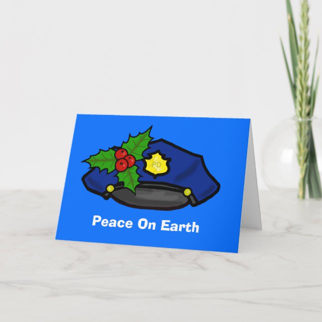 Polismannens julkort för att anpassa kort (Framsida)