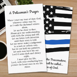 Polismannens Prayer Tillsatta lagar officer Visitkort
