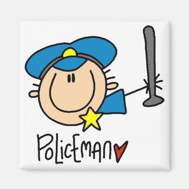 Polismansockupation Magnet (Framsidan)