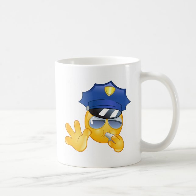 polismemoji kaffemugg (Höger)