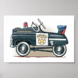 Polispedalbil Poster