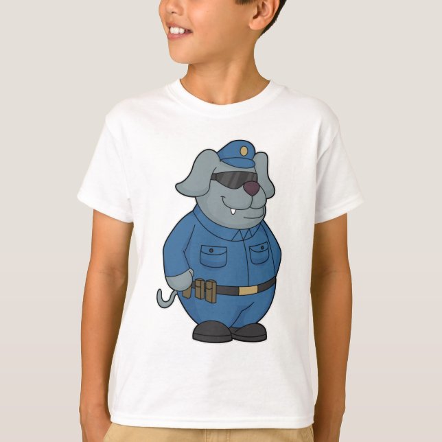 Polispolis, hund t shirt (Framsida)