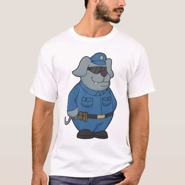 Polispolis, hund t shirt (Framsida)
