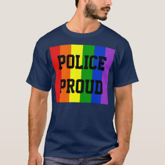 Polisproud Gay Rainbow Mörk T-Shirt