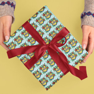 Polissköld med julstjärna jul presentpapper