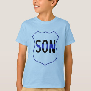 Polisson Shield Thin Blue Line Boy's T-shirts