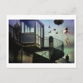 Polisstat surreal konst fantasi vykort