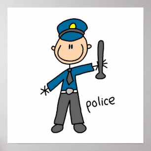Polisstick figur poster