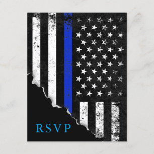 Polisstilat American Flagga Reply OSA Kort