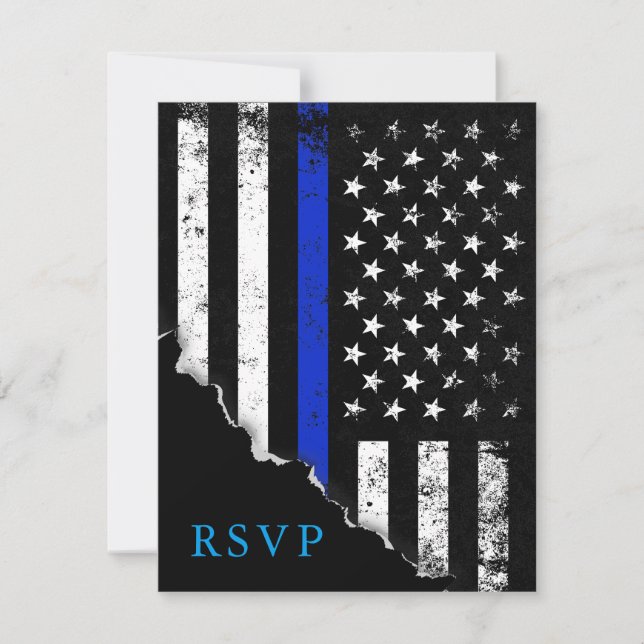 Polisstilat American Flagga Reply OSA Kort (Framsida)