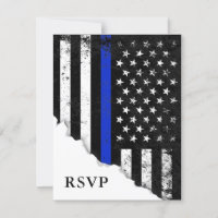 Polisstilat American Flagga White OSA Reply