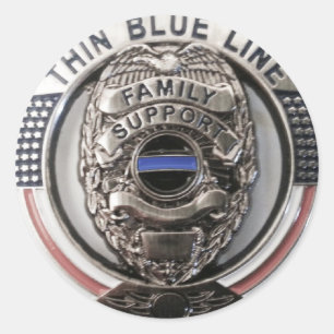 Polisstöd Runt Klistermärke