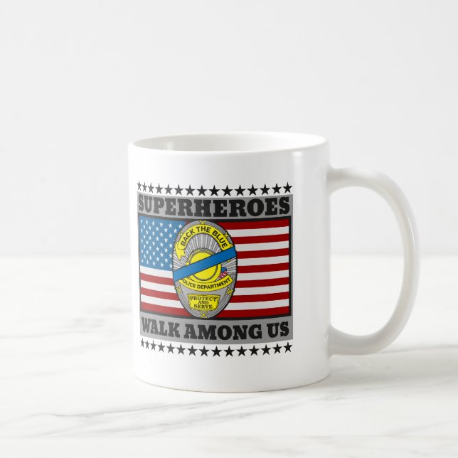 PolisSuperheroes går bland oss Kaffemugg (Höger)