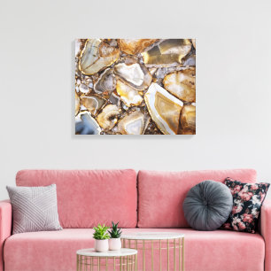 Polisted Geode Stones Canvastryck
