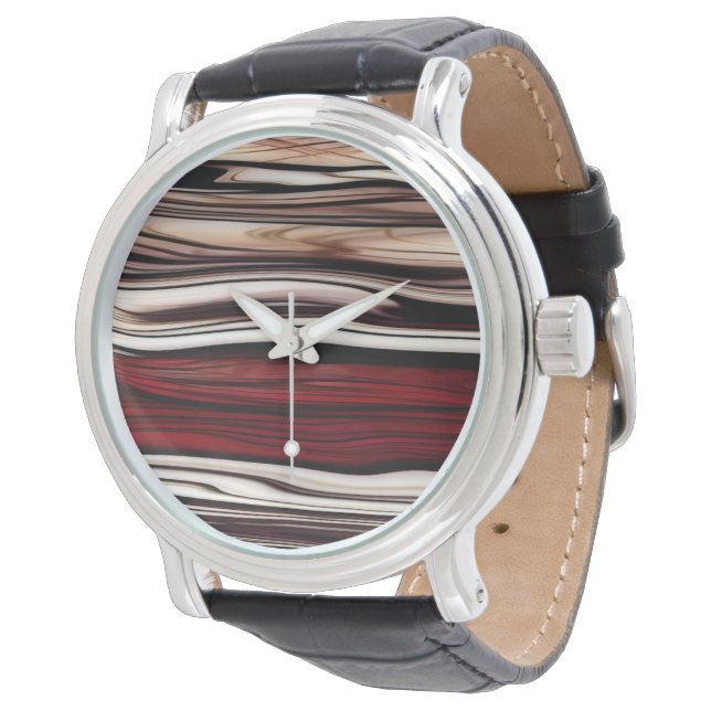 Polisted Wood Watch Armbandsur (Vinklad)