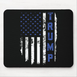 Polistiniska blå linjen Republican Cop USA flagga Musmatta