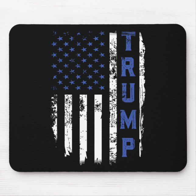 Polistiniska blå linjen Republican Cop USA flagga Musmatta (Framsidan)