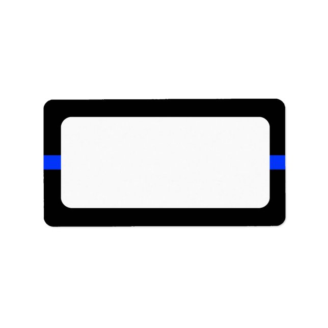 Polistinius Blue Line Blank Adress Adressetikett (Framsidan)