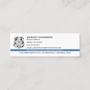 Polistjänstemän i Tillsatta lagar Logotyp Mini Visitkort
