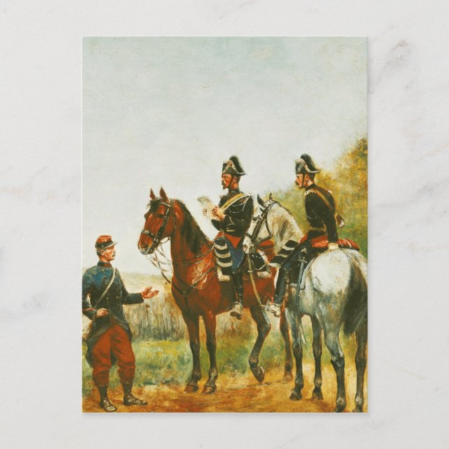 Polistjänstemän på en inspektionstid vykort (Framsida)