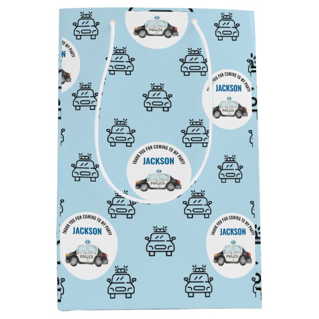 Polistjänsteman Policeman Födelsedagsfest (Framsidan)