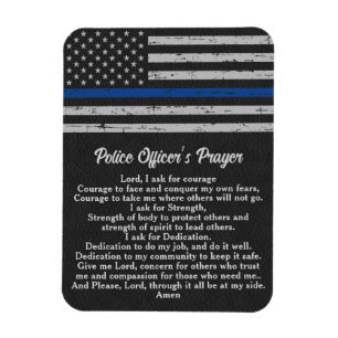 Polistjänstemän Prayer Thin Blue Line Magnet