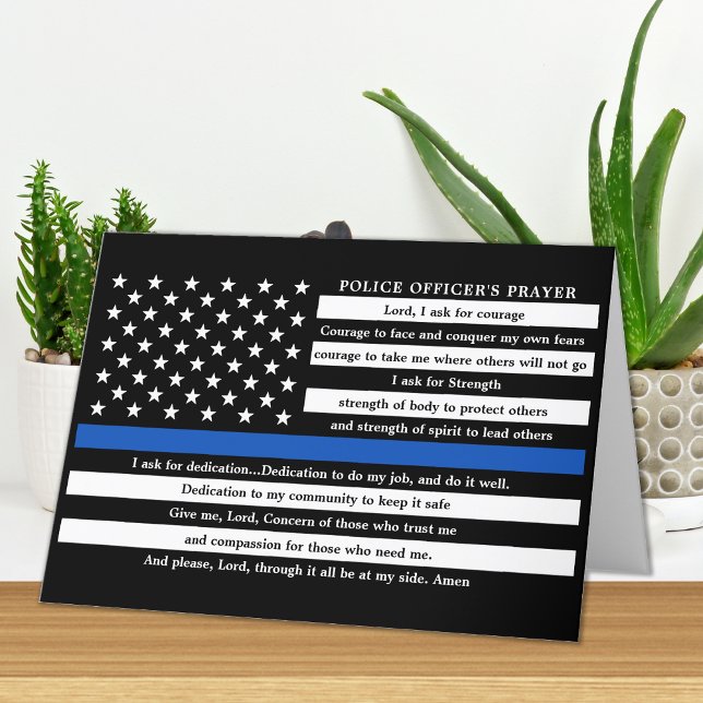Polistjänstemän Prayer Tillsatta lagar Blue Line Tack Kort (Skapare uppladdad)