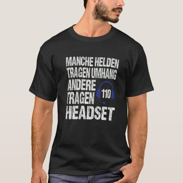 Polistjänstemän som säger Heroes Bära Headset T Shirt (Framsida)