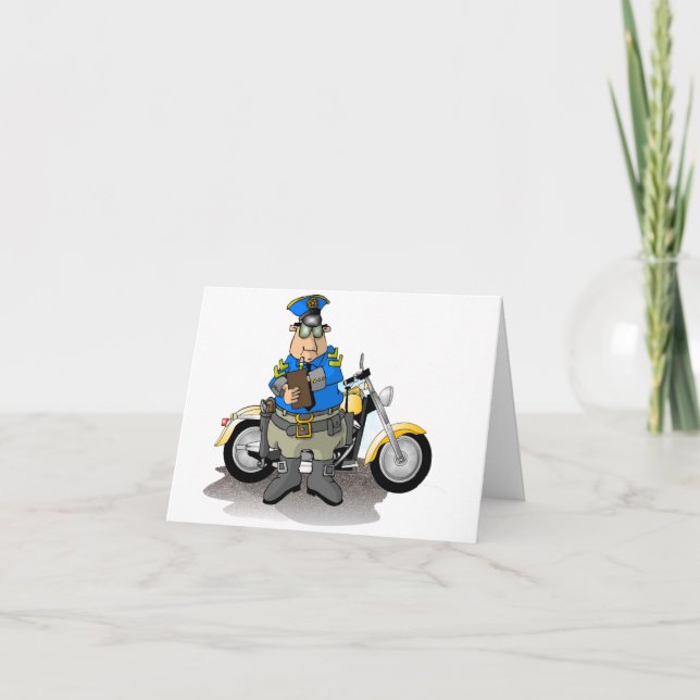 Polistjänsteman som skriver ett Biljett-anteckning Kort (Framsida)