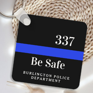Polistjänstemannens Personlig Dept Thin Blue Line Nyckelring