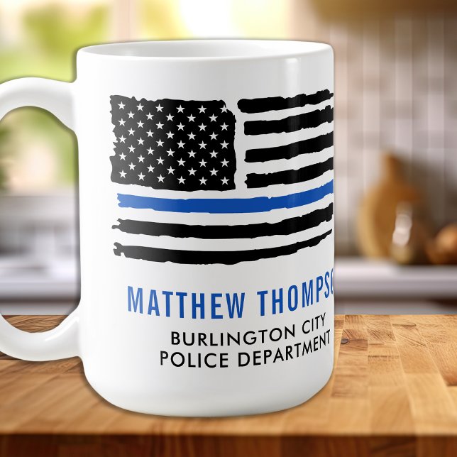 Polistjänstemannens Personlig Thin Blue Line Kaffemugg (Skapare uppladdad)