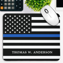 Polistjänstemans Personlig Thin Blue Line Musmatta