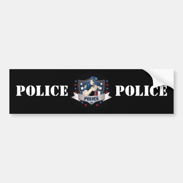 Polisvapensköld Bildekal (Framsidan)