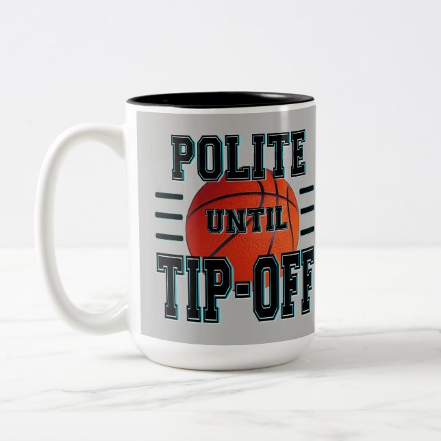 Polit fram till tipset Basketball Humor Två-Tonad Mugg (Vänster)