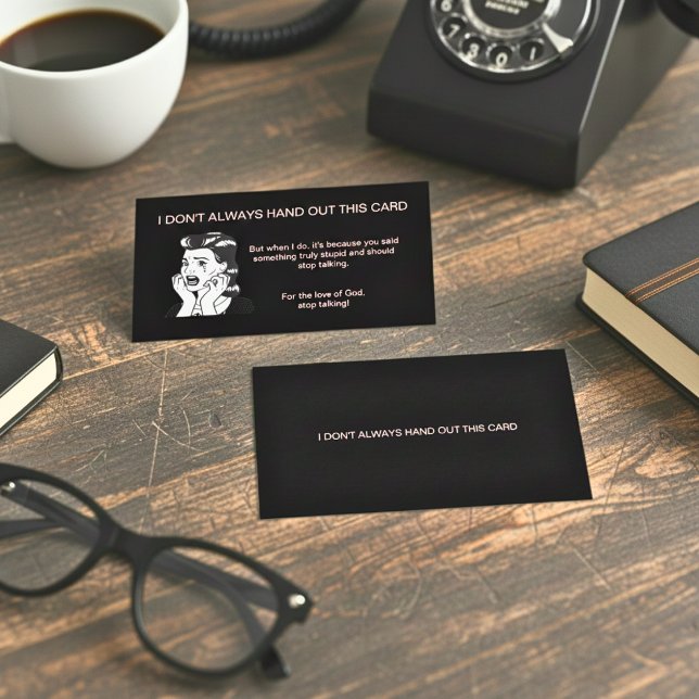 Politärt sätt att säga "Tänka innan du talar" (Personalized Boundaries! Calling Card)