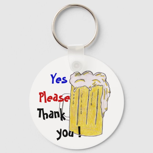 Polite Beer Keychain Nyckelring (Framsida)